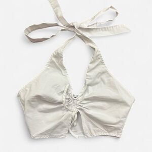 H&M white halter top